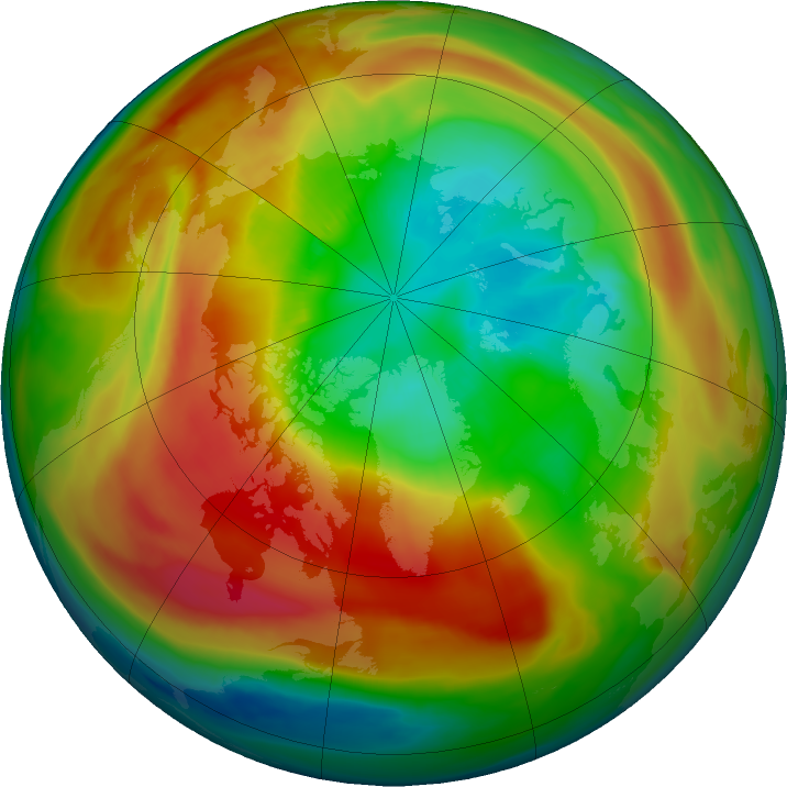 Arctic ozone map for 10 March 2022